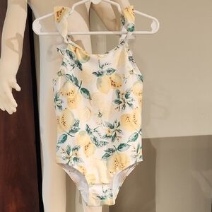 Lemon Print One-Piece Bathing Suit Swimsuit
